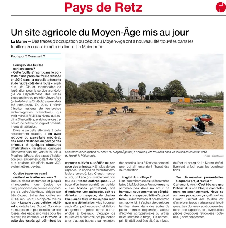 Article Ouest France 28-10-2023